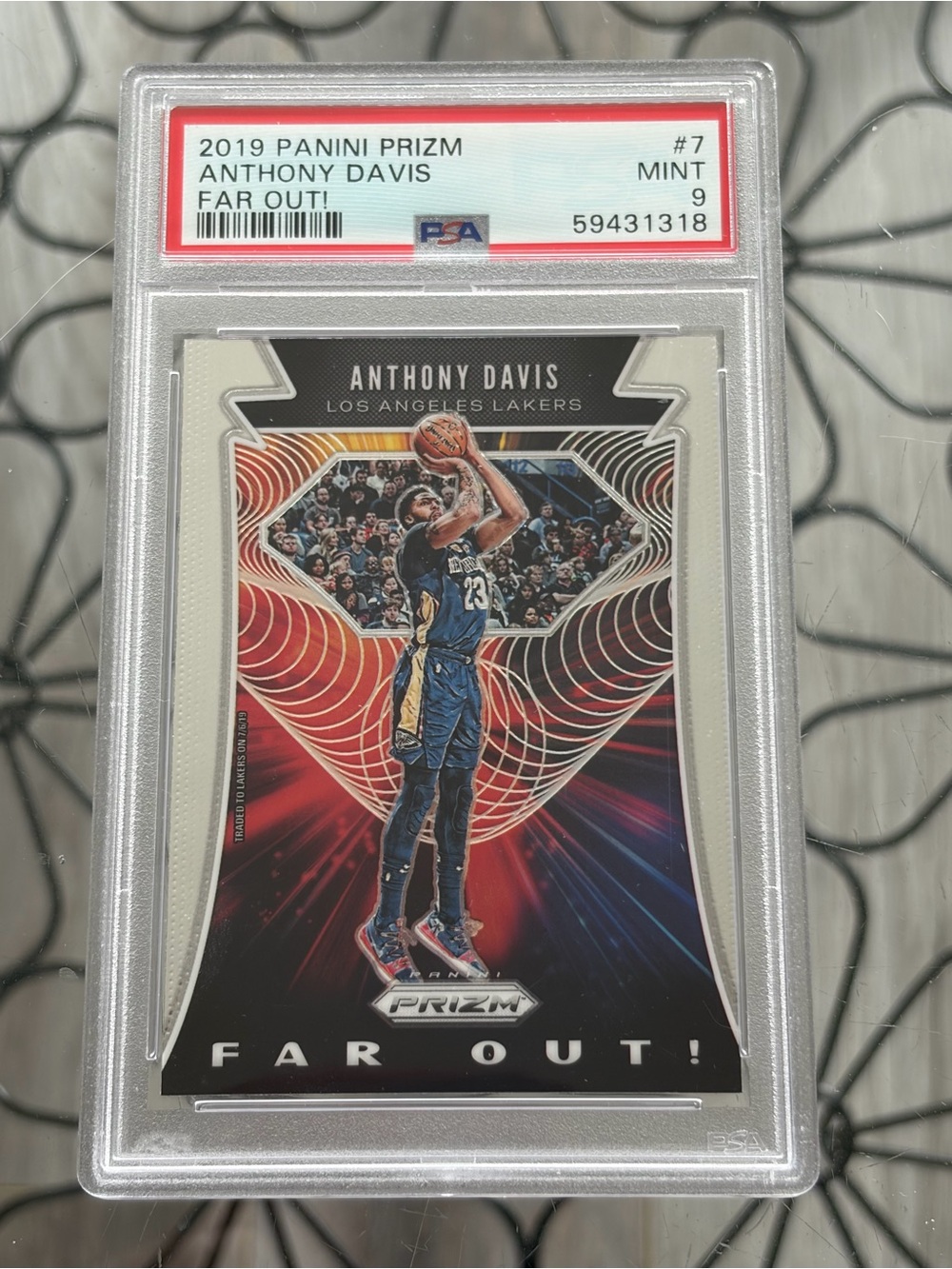 ❤️NOW $25 ❤️ Anthony Davis 2019 Panini Prizm NBA Basketball Card PSA 9 LOW POP 5
